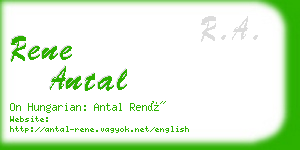 rene antal business card